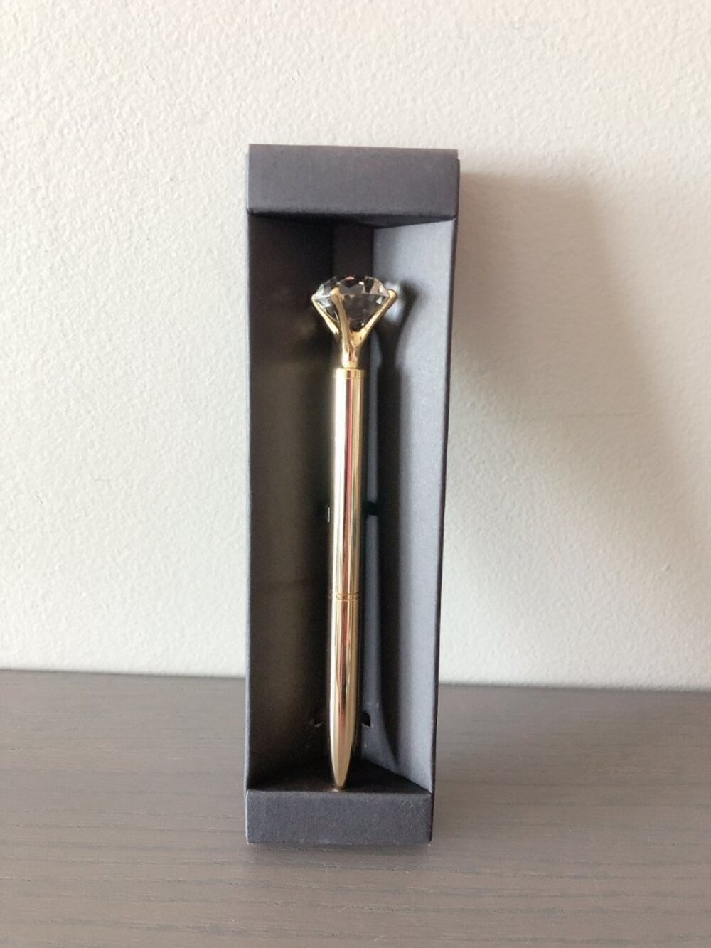 24k Gold Plated Crystal-Topped Ballpoint Pen